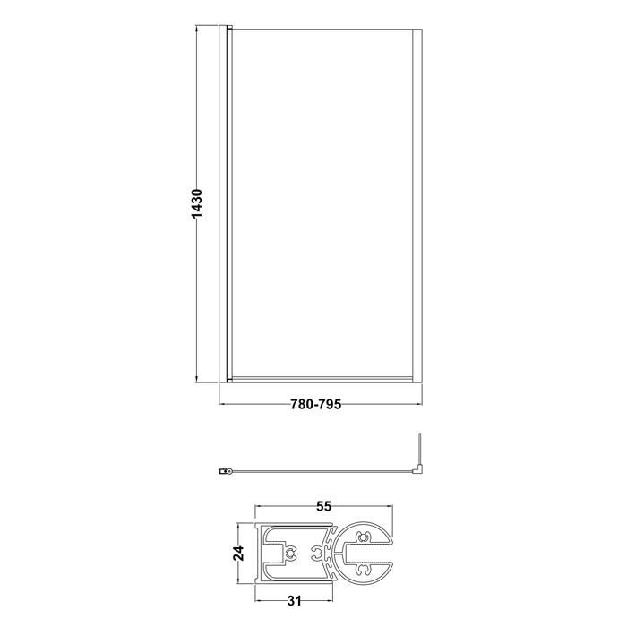 Venice Matt Black L-Shaped Complete Bathroom Package