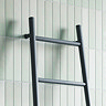 Venice Matt Black Leaning Ladder 1800 x 500mm Heated Towel Rail