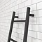 Venice Matt Black Leaning Ladder 1800 x 500mm Heated Towel Rail  Feature Large Image