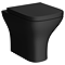 Venice Matt Black Modern Back To Wall Pan + Soft Close Seat