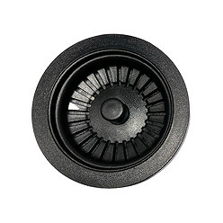 Venice Matt Black Plastic Basket Strainer Kitchen Sink Waste