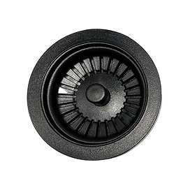 Venice Matt Black Plastic Basket Strainer Kitchen Sink Waste