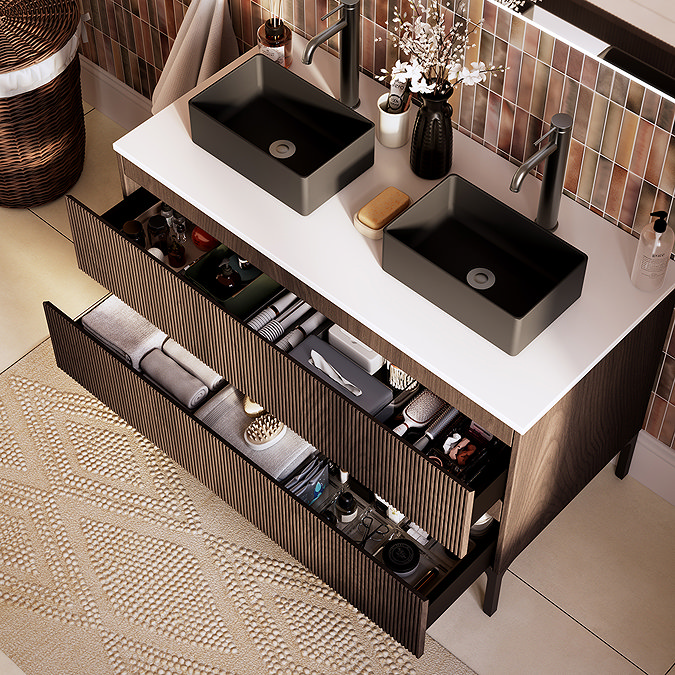 Venice Matt Black Rectangular Counter Top Basin - 365 x 235mm