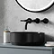 Venice Matt Black Round Counter Top Basin - 350mm Diameter  Standard Large Image