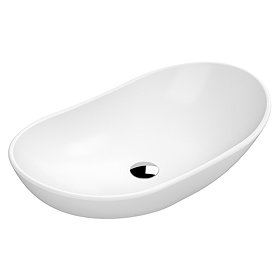 Venice Matt White Oval Counter Top Basin - 615 x 360mm Large Image