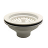 Venice Matt White Plastic Basket Strainer Kitchen Sink Waste