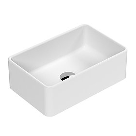 Venice Matt White Rectangular Counter Top Basin - 360 x 230mm Large Image