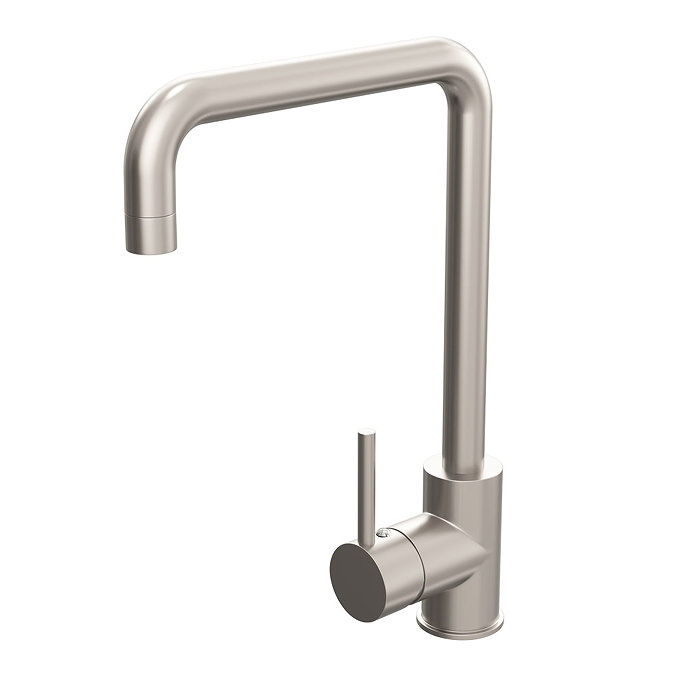 Venice Modern Brushed Nickel Kitchen Mixer Tap with Swivel Spout Large Image