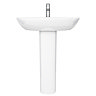 Venice Modern Corner Basin + Pedestal (1 Tap Hole)  Feature Large Image