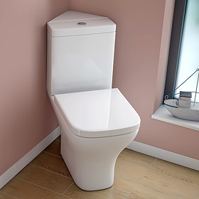 Venice Modern Corner Toilet + Soft Close Seat Large Image