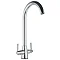 Venice Modern Dual Lever Kitchen Mixer Tap with Swivel Spout - Chrome Large Image