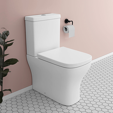 Venice Modern BTW Close Coupled Toilet + Soft Close Seat  Profile Large Image