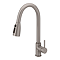 Venice Modern Kitchen Mixer Tap with Swivel Spout & Pull Out Spray - Brushed Steel