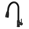 Venice Modern Kitchen Mixer Tap with Swivel Spout & Pull Out Spray - Matt Black