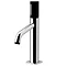 Venice Modern Round Basin Mixer Tap - Chrome / Matt Black Large Image