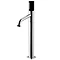 Venice Modern Round Tall Basin Mixer Tap - Chrome / Matt Black Large Image