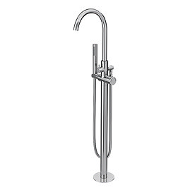 Venice Modern Thermostatic Floor Mounted Freestanding Bath Shower Mixer - Chrome
