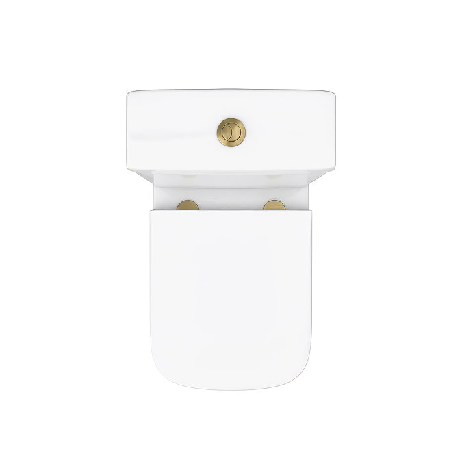 Venice Modern Toilet with Soft Close Seat (Brushed Brass Flush + Hinges)
