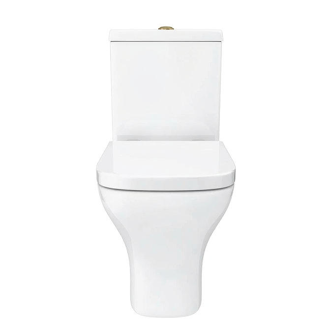 Venice Modern Toilet with Soft Close Seat (Brushed Brass Flush + Hinges)