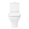 Venice Modern Toilet with Soft Close Seat (Brushed Brass Flush + Hinges)