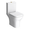 Venice Modern Toilet with Soft Close Seat (Brushed Brass Flush + Hinges)