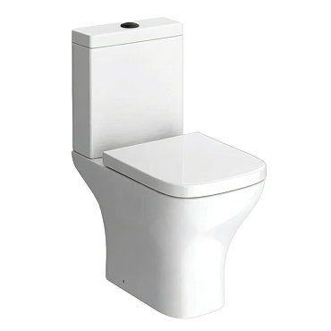 Venice Modern Toilet with Soft Close Seat (Matt Black Flush + Hinges)