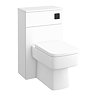 Venice Moderno 500mm Matt White Complete Toilet Unit with Pan, Cistern + Matt Black Flush