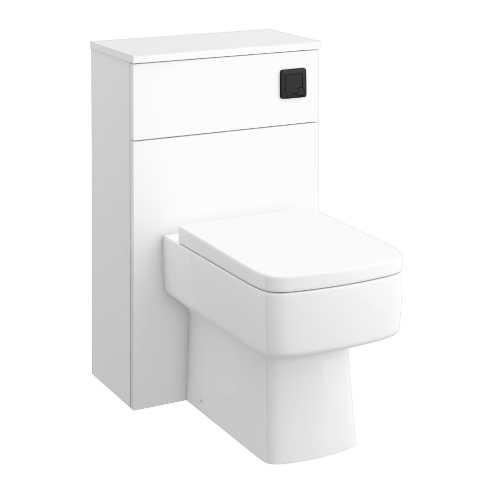 Venice Moderno 500mm Matt White Complete Toilet Unit with Pan, Cistern ...