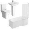 Venice P-Shaped Modern Shower Bath Suite  Feature Large Image