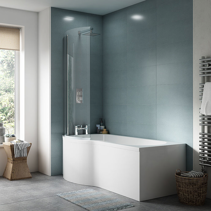 Venice P-Shaped Modern Shower Bath Suite  Standard Large Image