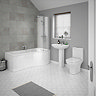 Venice P-Shaped Modern Shower Bath Suite Large Image