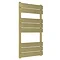 Venice Pannello Heated Towel Rail - Brushed Brass (840 x 500mm) Large Image