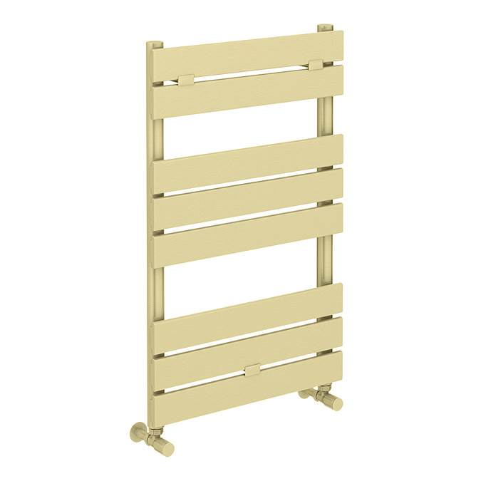 Venice Pannello Designer Heated Towel Rail - Brushed Brass (H840 x W500mm)