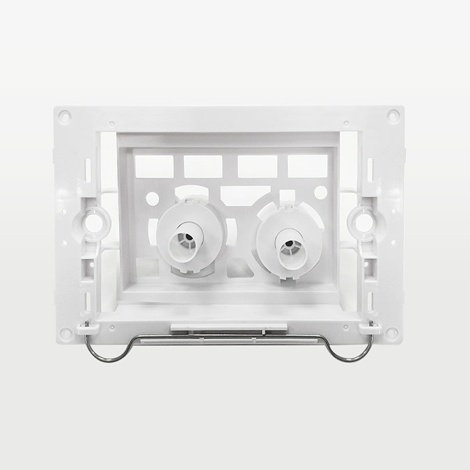 Venice Pneumatic Dual Flush Concealed Cistern with Matt Black Round Button Flush Plate
