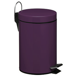 Venice Purple 3 Litre Pedal Bin