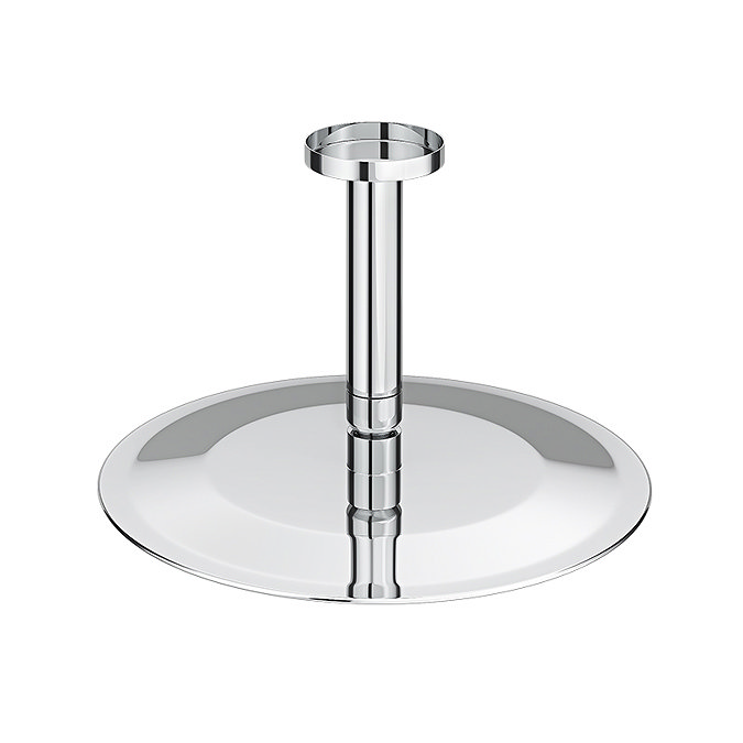 Venice Round Chrome / Matt Black Shower System with Concealed Valve + Ceiling Mounted Head Profile