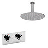Venice Round Shower System with Concealed Valve + Ceiling Mounted Head Large Image