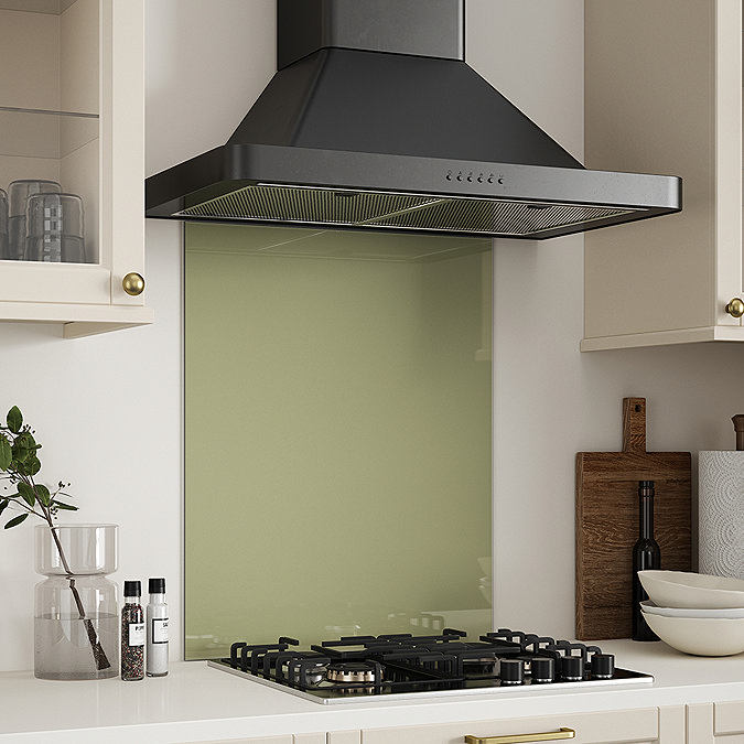 Venice Sage Green Glass Self Adhesive Kitchen Splashback 600 x 750mm