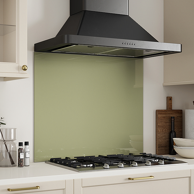 Venice Sage Green Glass Self Adhesive Kitchen Splashback 900 x 750mm