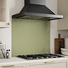 Venice Sage Green Glass Self Adhesive Kitchen Splashback 900 x 750mm
