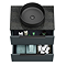 Venice Fluted Satin Anthracite Wall Hung 2-Drawer Countertop Vanity Unit incl. Matt Black Basin (600mm w. Matt Black Handles)
