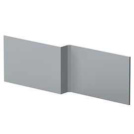 Venice Satin Grey L-Shaped Front Bath Panel - 1700mm Medium Image