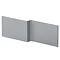 Venice Satin Grey L-Shaped Front Bath Panel - 1700mm Large Image