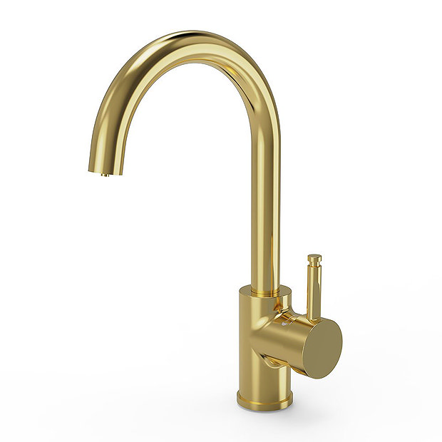 Bower 3in1 Instant Boiling Water Tap Single Lever Brushed Brass with Boiler & Filter