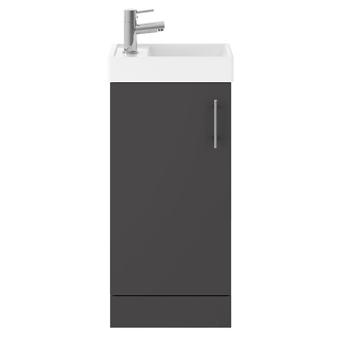 Venice Small Gloss Grey Cloakroom Suite Profile Large Image