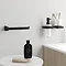 Venice Square Black Right Hand Towel Bar  Profile Large Image