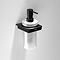 Venice Square Black Wall Mounted Soap Dispenser