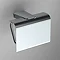 Venice Square Chrome Toilet Roll Holder with Cover Large Image