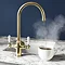 Bower 3-in-1 Instant Boiling Water Tap - Traditional Cruciform Brushed Brass with Boiler & Filter  P