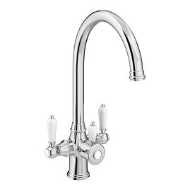 Bower 3-in-1 Instant Boiling Water Tap - Traditional Cruciform Chrome with Boiler & Filter